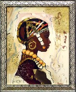 Портрет африканки. Вольная копия. Неизвестный художник