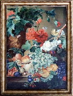 Голландский натюрморт с цветами и фруктами
