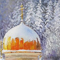 Пятиглавый собор русской зимой