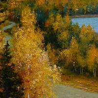 Осенним цветом пленена река