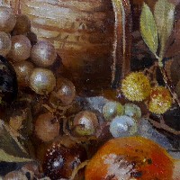 Копия Мари Эгнер Натюрморт с фруктами и бутылкой Кьянти