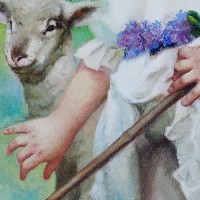 Портрет в образе девочки-пастушки