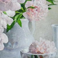 Нежно-розовые пионы