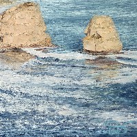 Известняковые скалы на берегу, Австралия