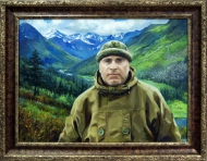 Портрет на фоне золотых гор Алтая