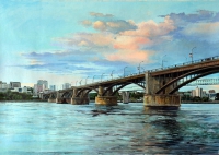 Октябрьский мост на Оби, Новосибирск