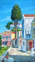 Греческий городок на острове
